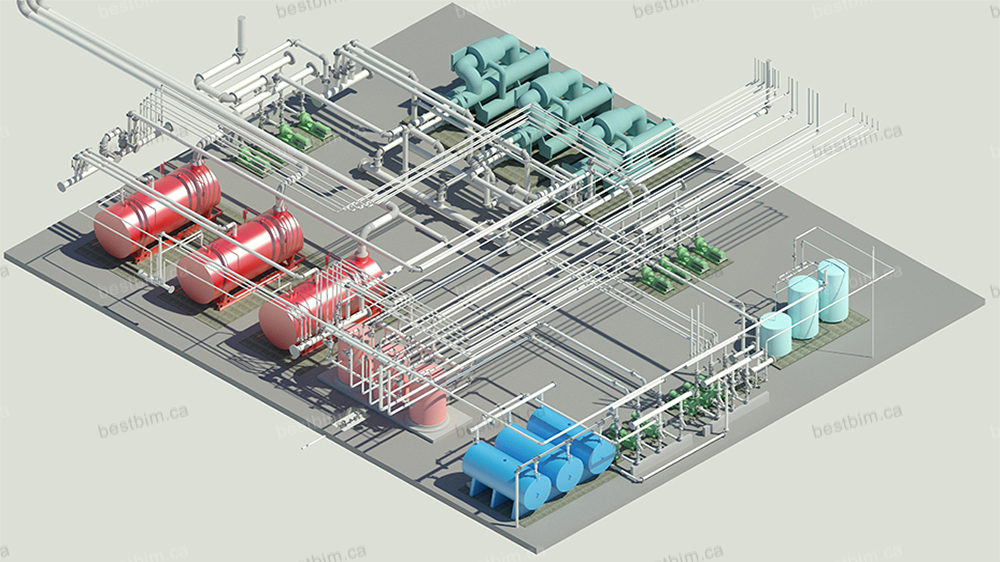 mechanical room BIM model