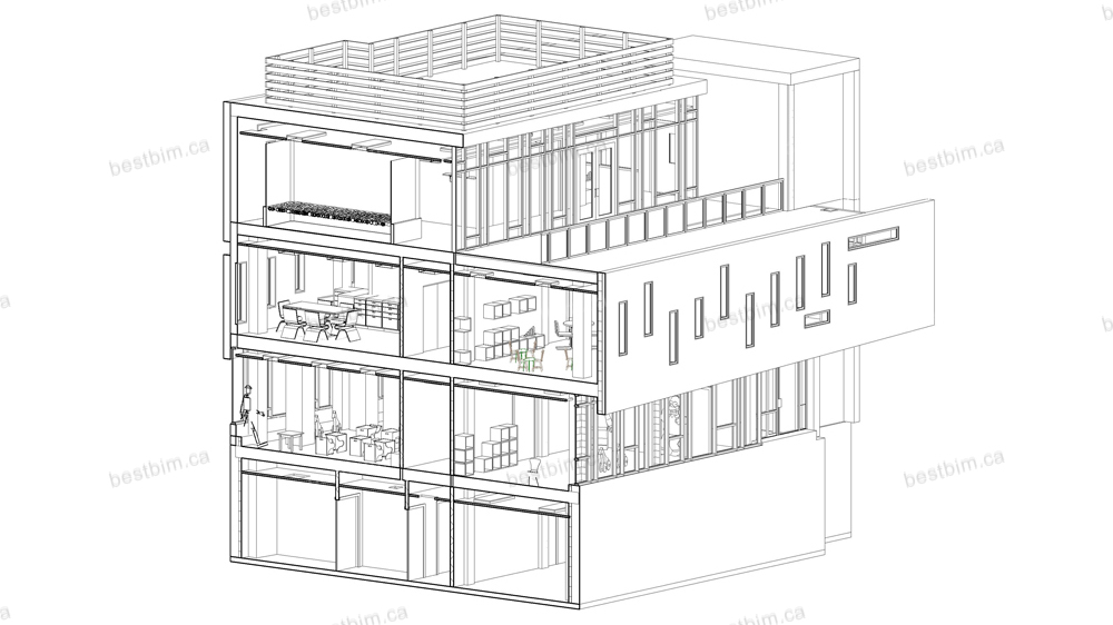 building section view 3D