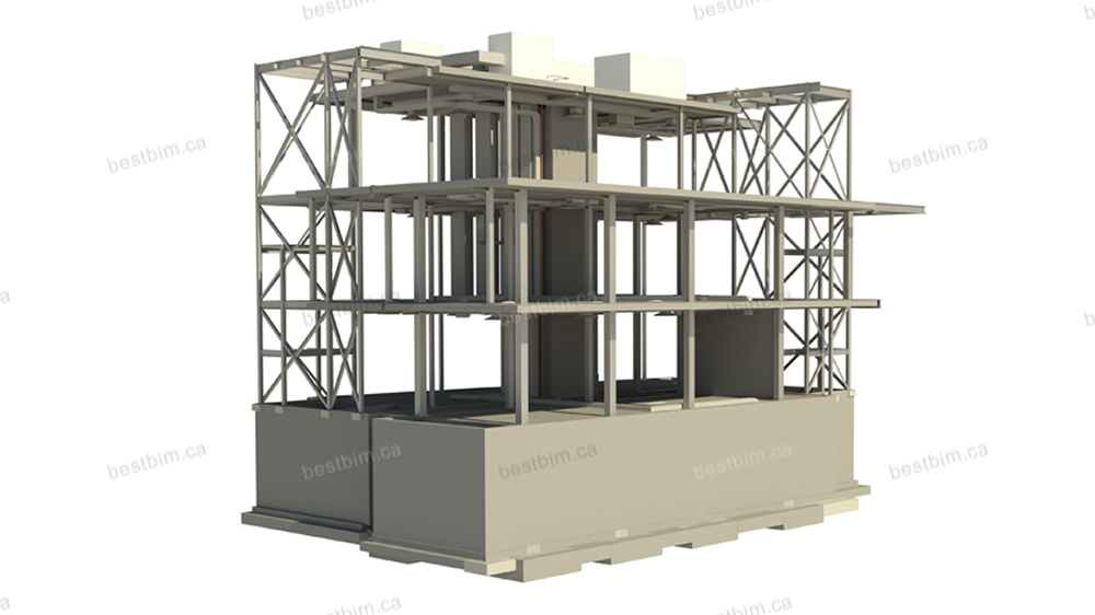 structure and HVAC BIM model