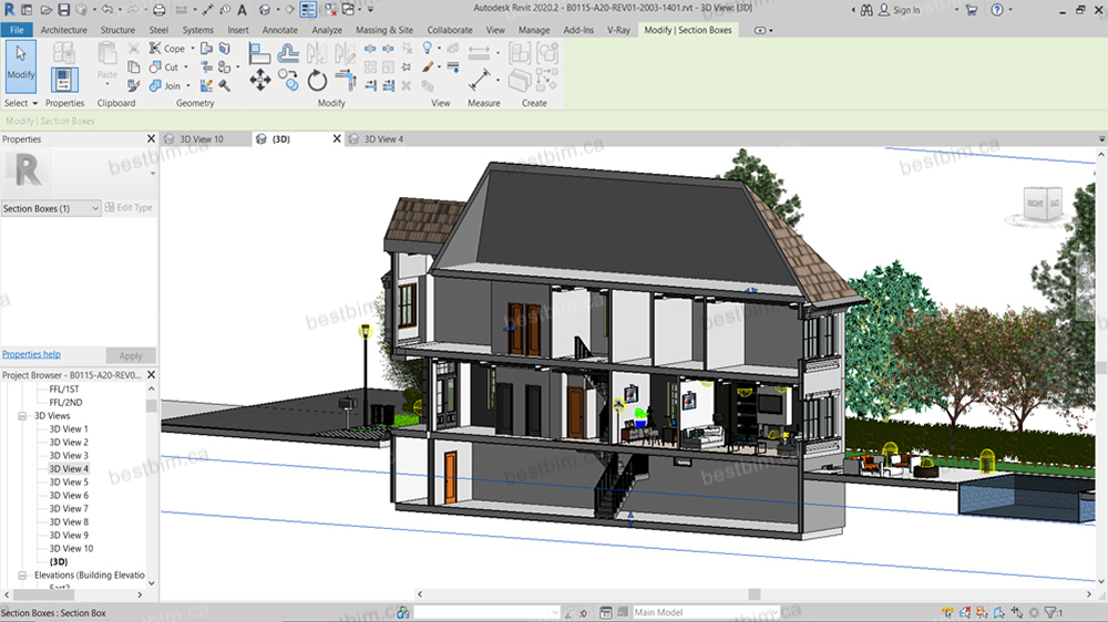 BIM 3D Section View