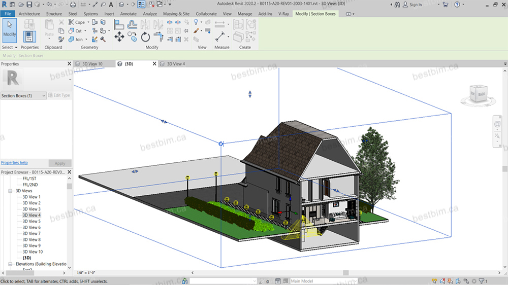 BIM 3D Section View