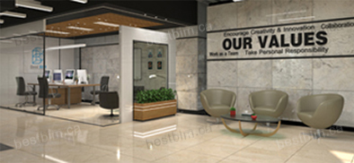 office interior design and render